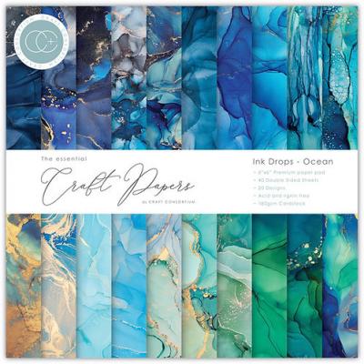 Craft Consortium Designpapier - Ink Drops Ocean Paper Pad